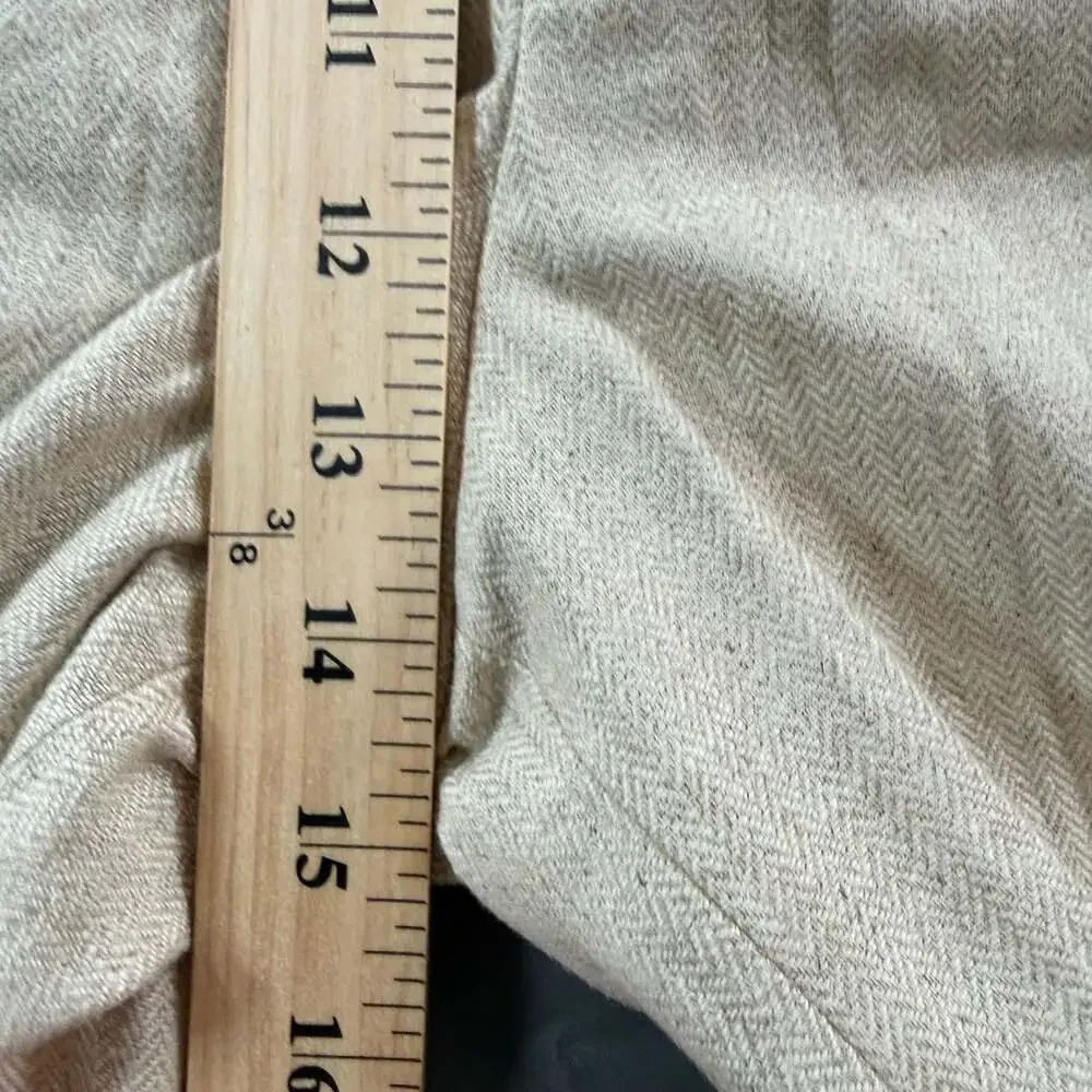 Banana Republic Herringbone Linen Blend Seafarer Pants Womens 10 Beige NWT